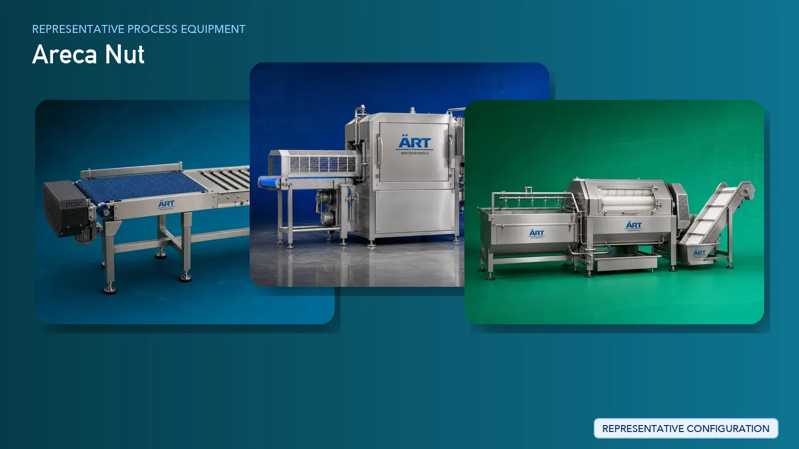 Representative Areca Nut process equipment by ART Mechatronics