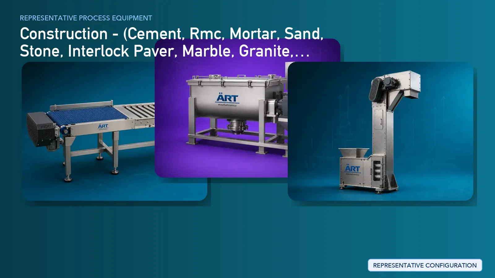 Representative Stone Processing Plant & Machinery Solutions process equipment by ART Mechatronics