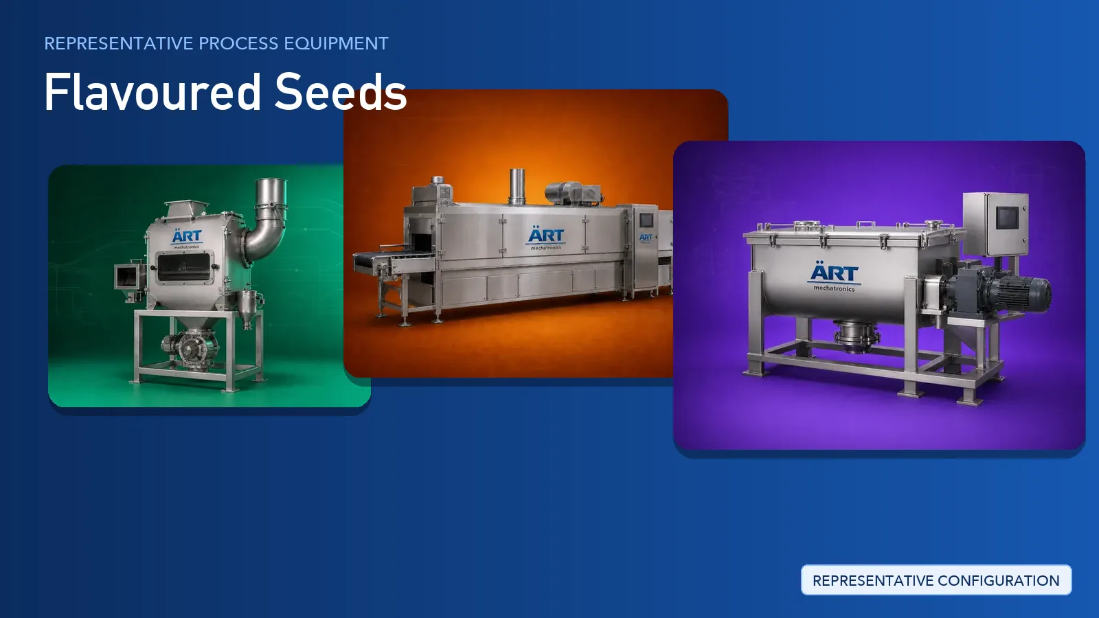 Representative Flavoured Seeds process equipment by ART Mechatronics