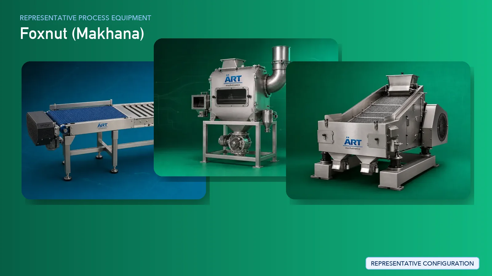 Representative Foxnut process equipment by ART Mechatronics