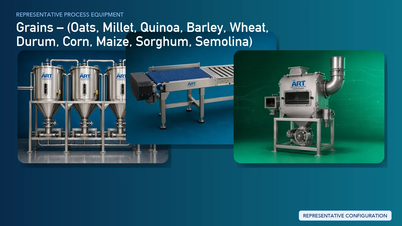 Representative Corn Processing Plant & Machinery Solutions process equipment by ART Mechatronics