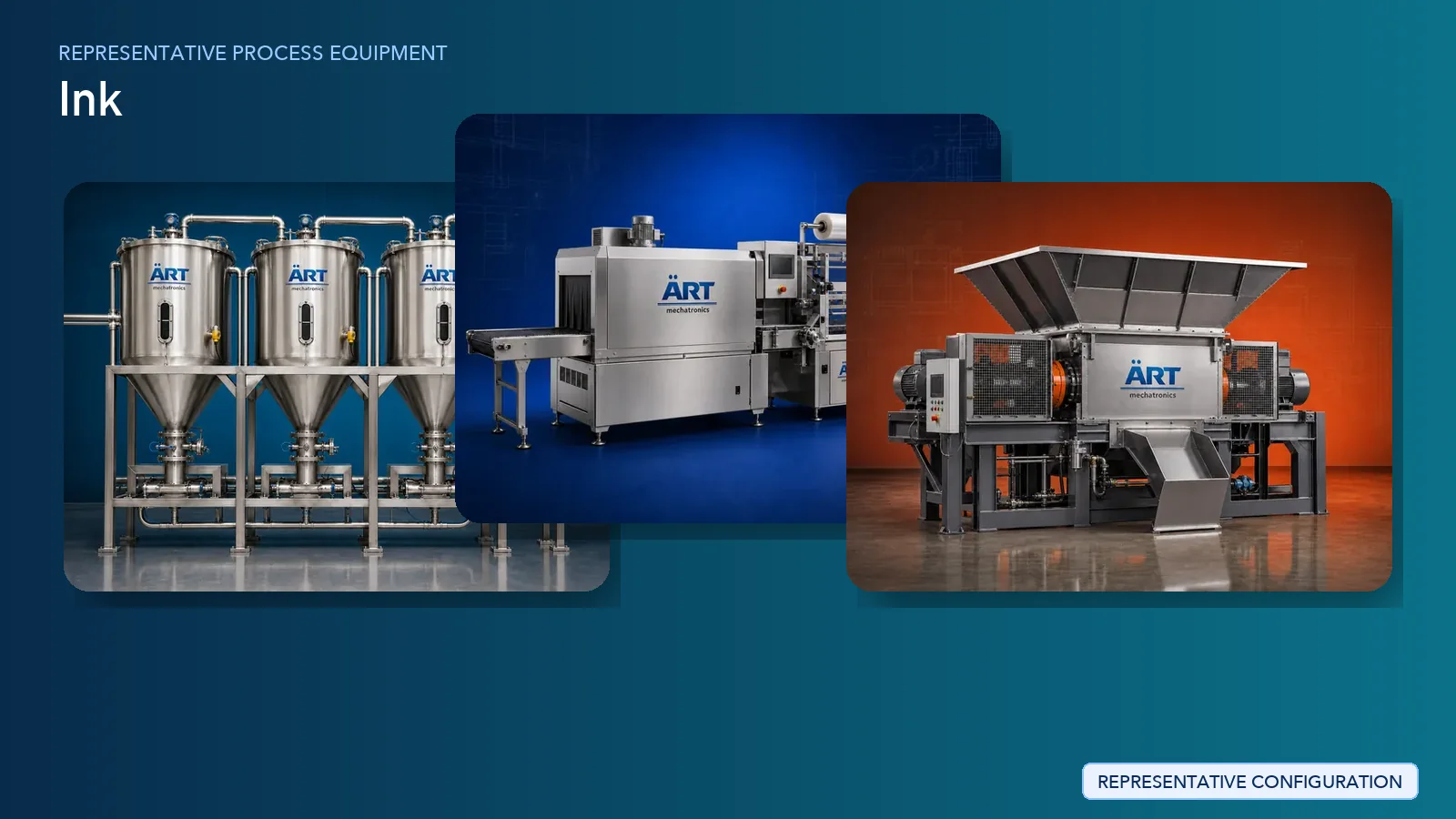Representative Ink Manufacturing Plant & Machinery Solutions process equipment by ART Mechatronics