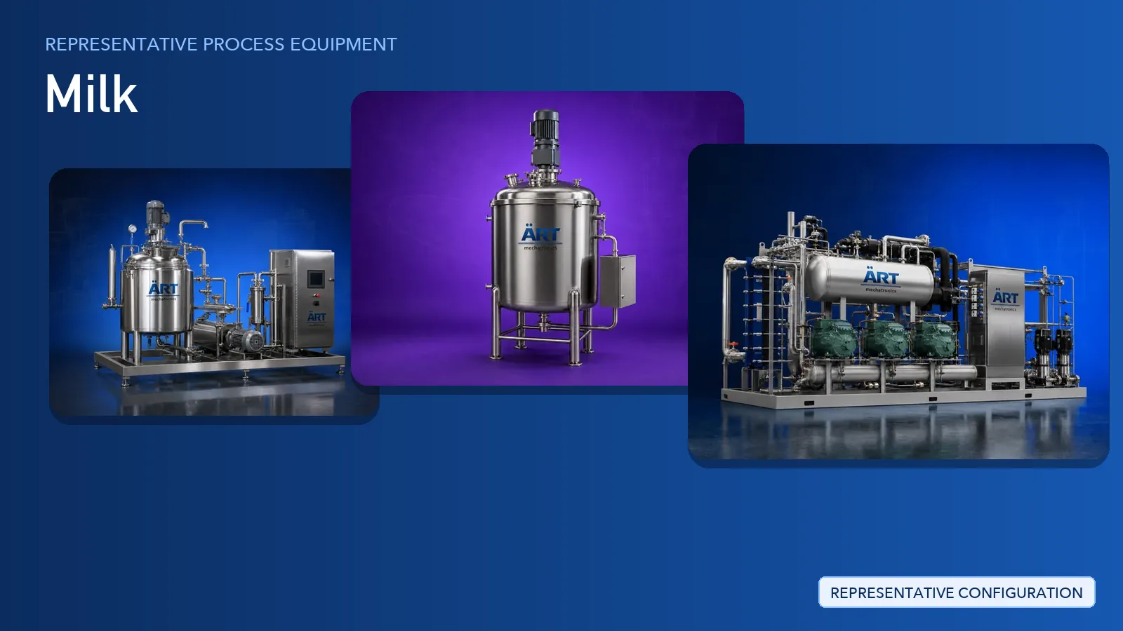 Representative Oat Milk Processing Plant & Machinery Solutions process equipment by ART Mechatronics