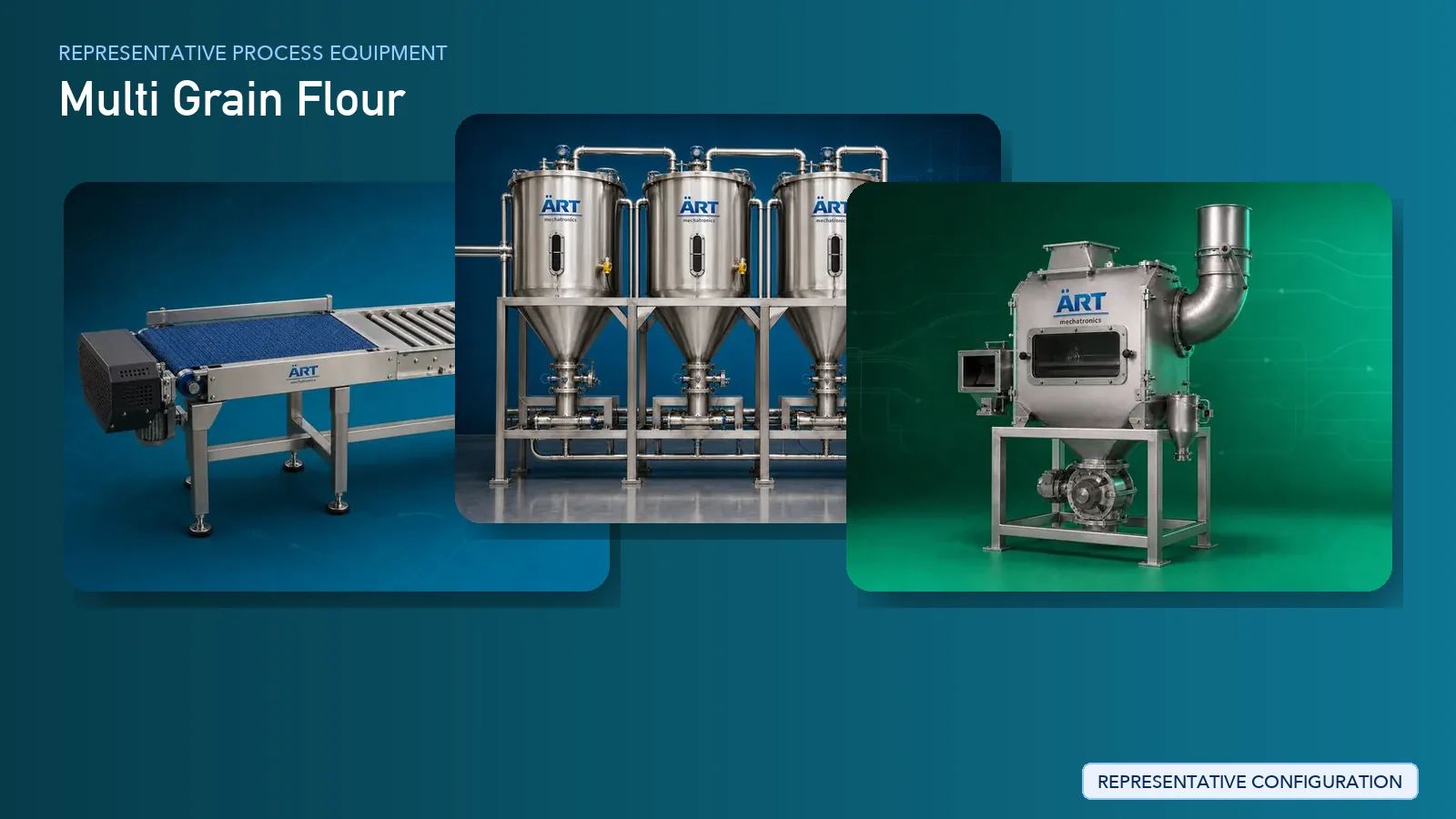Representative Multi Grain Flour process equipment by ART Mechatronics
