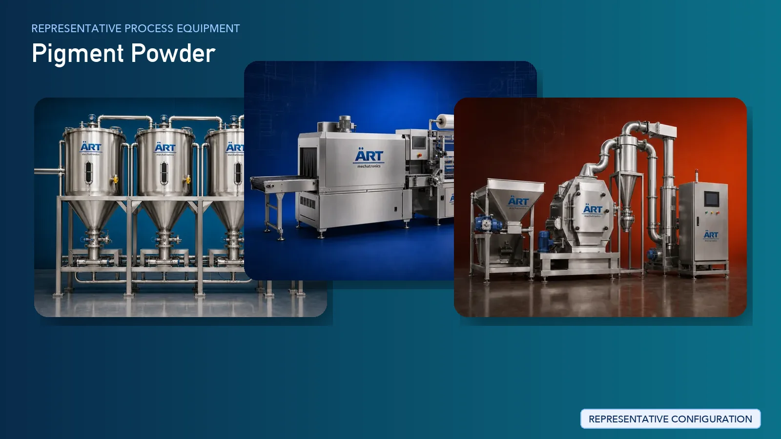 Representative Pigment Powder process equipment by ART Mechatronics