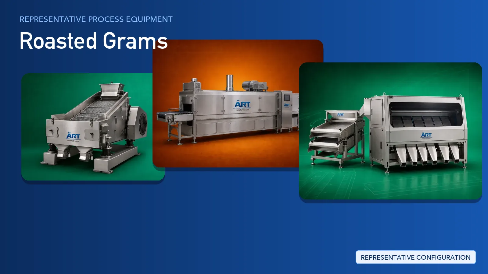 Representative Roasted Gram process equipment by ART Mechatronics
