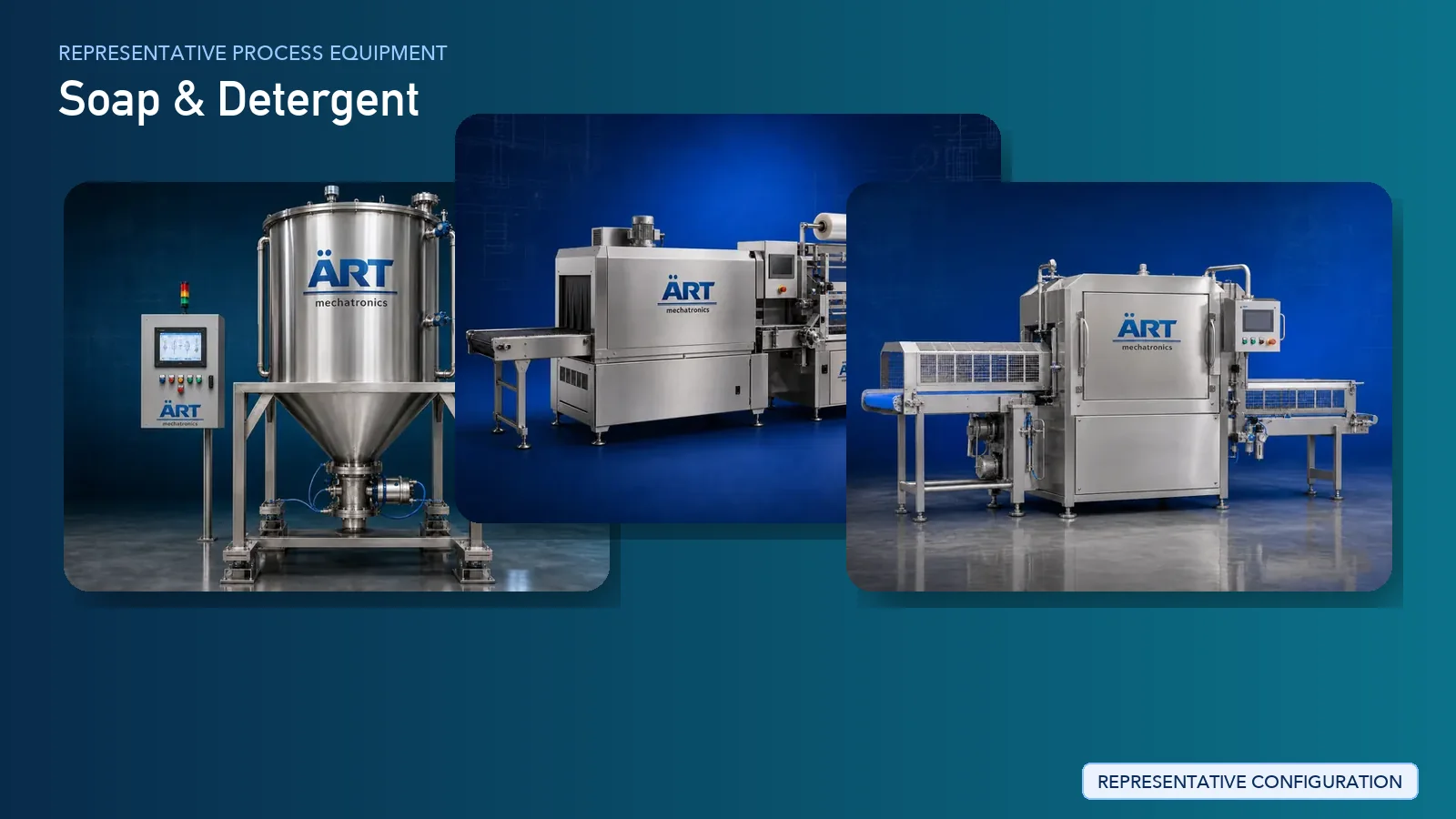 Representative Household Cleaning Processing Plant & Machinery Solutions process equipment by ART Mechatronics