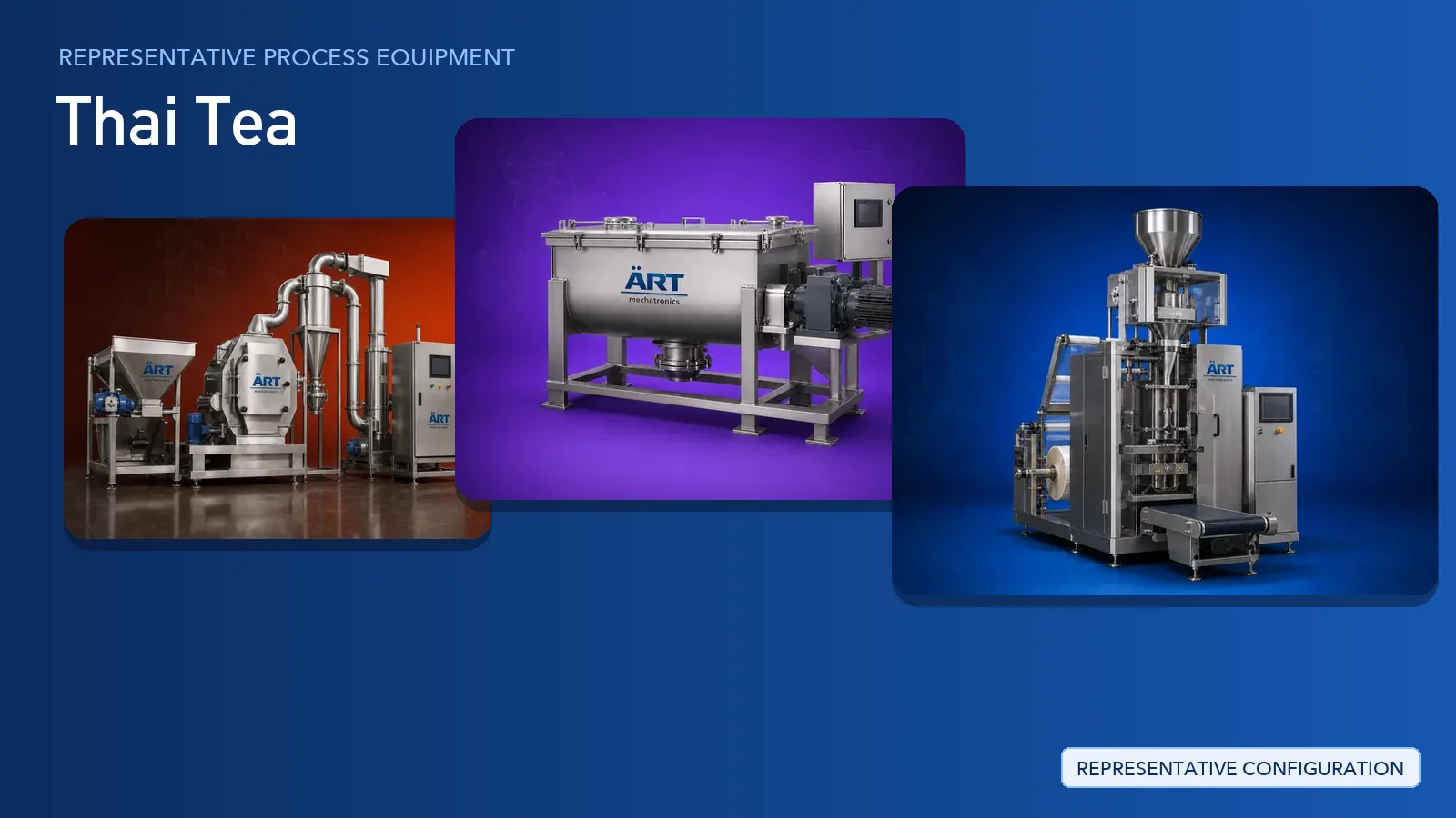Representative Thai Tea process equipment by ART Mechatronics