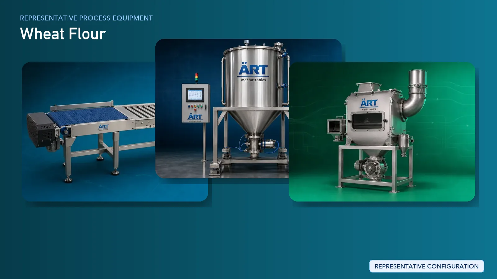 Representative Flour Processing Plant & Machinery Solutions process equipment by ART Mechatronics