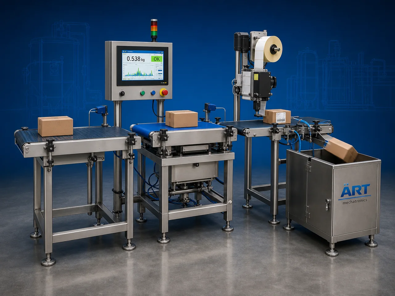 Checkweigher With Printer by ART Mechatronics