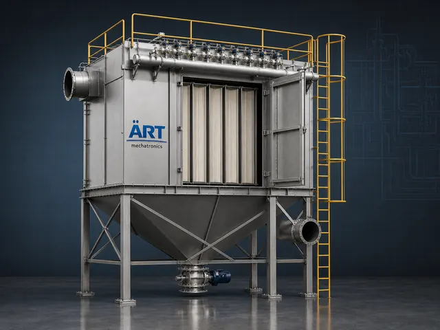 Flat Bag Dust Collector Machine by ART Mechatronics