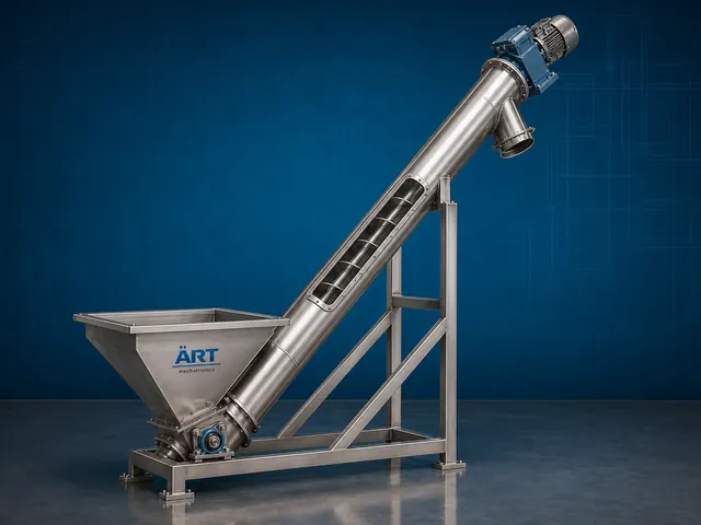 Inclined Screw Conveyor by ART Mechatronics