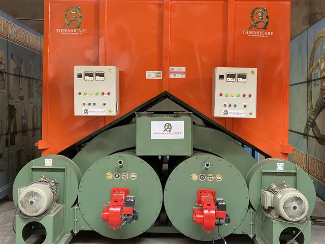 ART twin-burner hot air unit installed in India