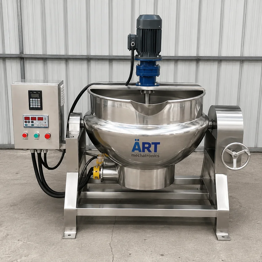 ART steam jacketed cooking kettle installed in Sri Lanka
