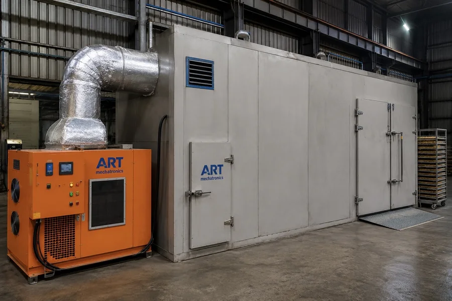 ART drying chamber with hot air unit installed in Kenya